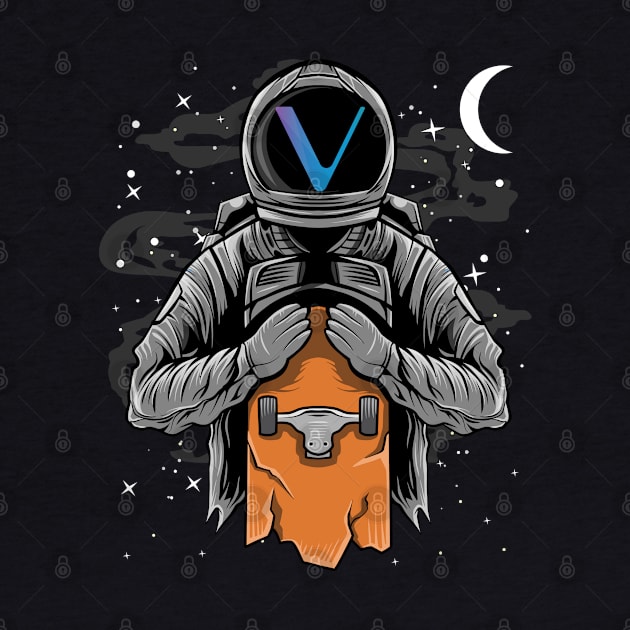 Astronaut Skate Vechain Crypto VET Coin To The Moon Token Cryptocurrency Wallet Birthday Gift For Men Women Kids by Thingking About